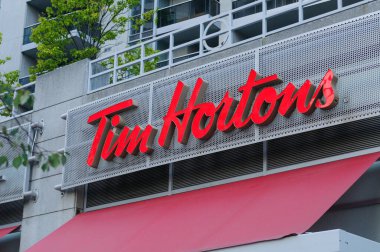 Toronto, ON, Kanada - 20 Ocak 2024: Tim Hortons Inc., takma adı Tim 's, veya Timmie' s, Kanadalı kafe ve restoran zinciri.