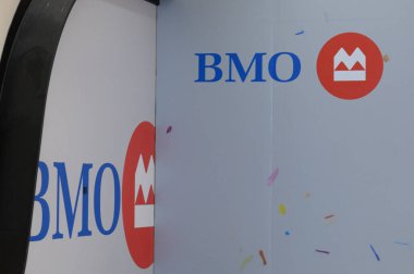 Toronto, ON, Kanada 20 Ocak 2024: Kanada 'daki Montreal BMO Bankası' nın logosu ve markası.