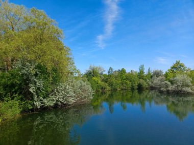 Yaz mevsimi boyunca Toronto, Kanada 'daki Humber Nehri' ne bakın.