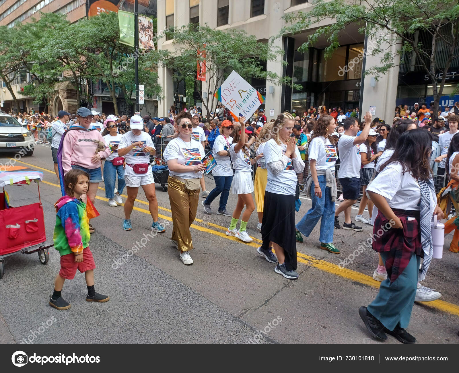 Toronto Kanada Juni 2024 Völker Nehmen Der Jährlichen Pride Parade