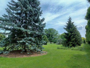 Niagara Şelalesi, On, Kanada - 4 Haziran 2024: Niagara Parks Botanik Bahçeleri manzarası
