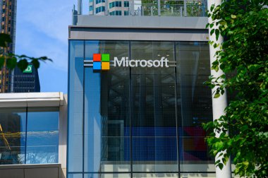 Toronto, ON, Kanada - 10 Eylül 2023: Microsoft Şirketi 'nin logosu
