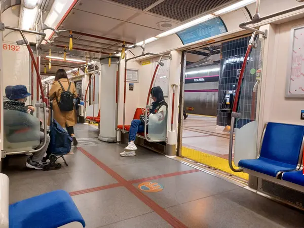 stock image Toronto, ON, Canada - June 24, 2024: View at the Don Mill  subway station inside