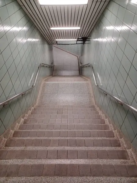 stock image Toronto, ON, Canada - July 4, 2024: View at the Bloor and Young subway station (Green Line) inside