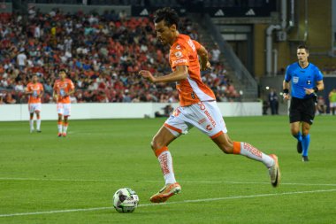 Toronto, ON, Kanada - 4 Ağustos 2024: Daniel Alonso Aceves Patio # 3 Pachuca, Toronto FC (Kanada) - C.F. Pachuca (Meksika) BMO Sahasında (Toronto 2-1 kazandı).
