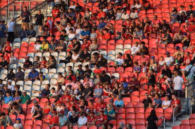 Toronto, ON, Kanada - 4 Ağustos 2024: Toronto FC (Kanada) - C.F. Pachuca (Meksika) BMO Sahasında (Toronto 2-1 kazandı)