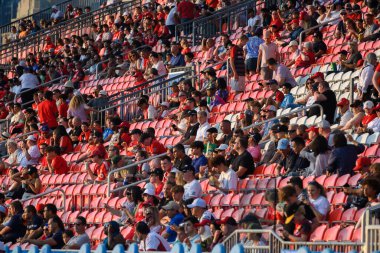 Toronto, ON, Kanada - 4 Ağustos 2024: Toronto FC (Kanada) - C.F. Pachuca (Meksika) BMO Sahasında (Toronto 2-1 kazandı)