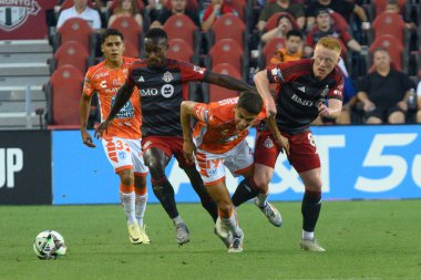 Toronto, ON, Kanada - 4 Ağustos 2024: ngel Israel Mena Delgado # 10 of C.F. Pachuca, Toronto FC (Kanada) - C.F. Pachuca (Meksika) BMO Sahasında (Toronto 2-1 kazandı).