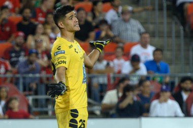 Toronto, ON, Kanada - 4 Ağustos 2024 Carlos Agustn Moreno Luna # 25 numaralı C.F. kalecisi Pachuca, Toronto FC (Kanada) ile C.F. Pachuca (Meksika) BMO Sahasında (Toronto 2-1 kazandı)..