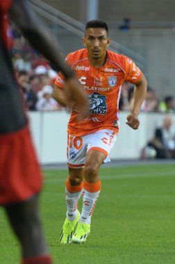 Toronto, ON, Kanada - 4 Ağustos 2024: ngel Israel Mena Delgado # 10 of C.F. Pachuca, Toronto FC (Kanada) - C.F. Pachuca (Meksika) BMO Sahasında (Toronto 2-1 kazandı).