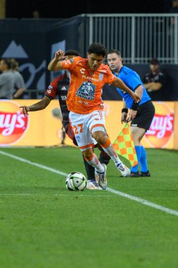 Toronto, ON, Kanada - 4 Ağustos 2024: ngel Israel Mena Delgado # 10 of C.F. Pachuca, Toronto FC (Kanada) - C.F. Pachuca (Meksika) BMO Sahasında (Toronto 2-1 kazandı).