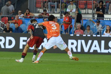 Toronto, ON, Kanada - 4 Ağustos 2024: ngel Israel Mena Delgado # 10 of C.F. Pachuca, Toronto FC (Kanada) - C.F. Pachuca (Meksika) BMO Sahasında (Toronto 2-1 kazandı).