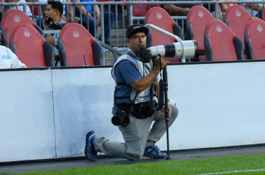 Toronto, ON, Kanada - 4 Ağustos 2024: Toronto FC (Kanada) - C.F. Pachuca (Meksika) BMO Sahasında (Toronto 2-1 kazandı)