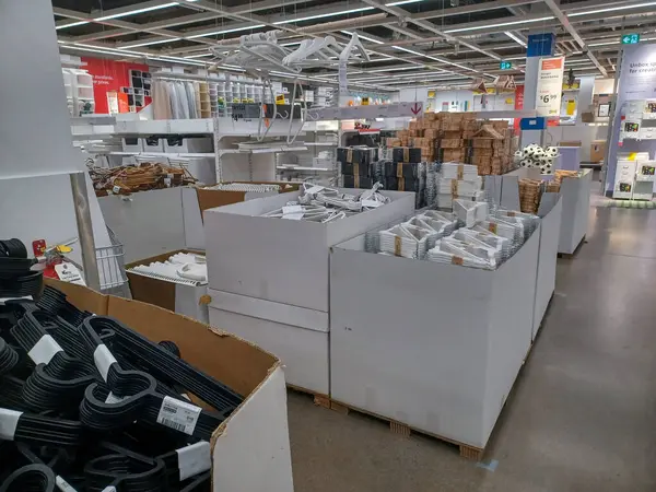 stock image Toronto, On, Canada - August 21, 2024: view at the warehouse department in Ikea store.