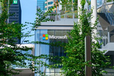 Toronto, ON, Kanada - 10 Eylül 2023: Microsoft Şirketi 'nin logosu