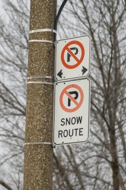 Toronto, ON, Kanada - 9 Mayıs 2024: Otopark Karı Yok tabelasına bakın