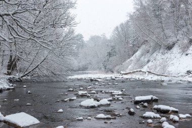 View at the Etobicoke creek in winter, near Toronto, Canada