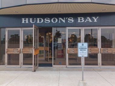 Toronto, ON, Canada  July 20, 2024: The logo and brand sign of Hudson's Bay Company.. clipart