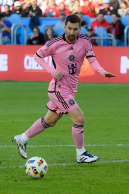 Toronto, ON, Kanada - 5 Ekim 2024: Lionel Messi # 10 of the Inter Miami FC, Toronto FC (Kanada) - Inter Miami CF (ABD) arasındaki 2024 MLS sezonluk maçında.