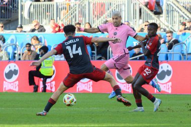 Toronto, ON, Kanada - 5 Ekim 2024: Leonardo Campana # 9 numaralı Miami FC forveti Toronto FC (Kanada) ile Miami CF (ABD) arasındaki 2024 MLS Normal sezon maçı sırasında hareket halindedir..