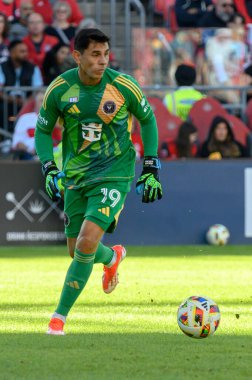 Toronto, ON, Kanada - 5 Ekim 2024: Oscar Ustari # 2024 MLS Normal sezon maçı sırasında Miami FC 'nin 19 numaralı kalecisi Toronto FC (Kanada) ile Miami CF (ABD) arasında BMO Arena' da oynanan karşılaşma.