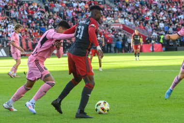 Toronto, ON, Kanada - 5 Ekim 2024: Derrick Etienne Jr. # 10 Toronto FC, Toronto FC (Kanada) - Inter Miami CF (ABD) maçında Toronto FC (Kanada) - Inter Miami CF (ABD).