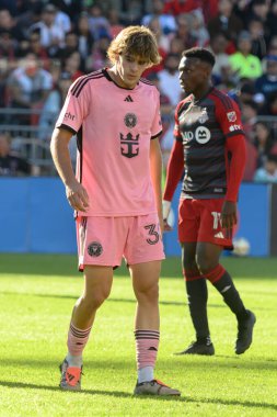 Toronto, ON, Kanada - 5 Ekim 2024: Benjamin Cremaschi # 30 orta saha oyuncusu Miami FC 'de Toronto FC (Kanada) - Inter Miami CF (ABD) maçı sırasında.