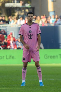 Toronto, ON, Kanada - 5 Ekim 2024: Sergio Busquets # 5 of the Inter Miami FC # 2024 MLS Normal sezon maçı sırasında Toronto FC (Kanada) vs Miami CF (ABD) at BMO Field.