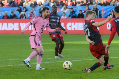 Toronto, ON, Kanada - 5 Ekim 2024: Lionel Messi # 10 of the Inter Miami FC, Toronto FC (Kanada) - Inter Miami CF (ABD) arasındaki 2024 MLS sezonluk maçında.