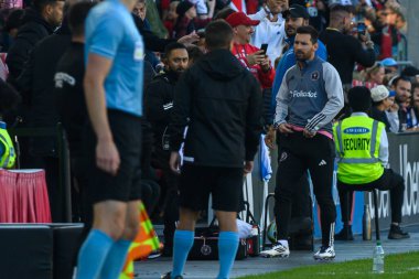 Toronto, ON, Kanada - 5 Ekim 2024: Lionel Messi # 10 of the Inter Miami FC 2024 MLS Normal sezon maçı sırasında BMO Field Miami CF (ABD) 'de Toronto FC (Kanada) - Inter Miami CF (ABD).