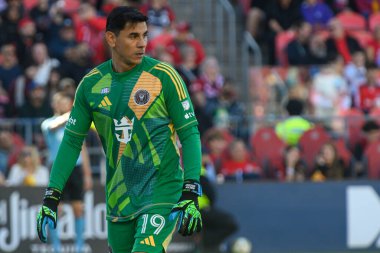Toronto, ON, Kanada - 5 Ekim 2024: Oscar Ustari # 2024 MLS Normal sezon maçı sırasında Miami FC 'nin 19 numaralı kalecisi Toronto FC (Kanada) ile Miami CF (ABD) arasında BMO Arena' da oynanan karşılaşma.