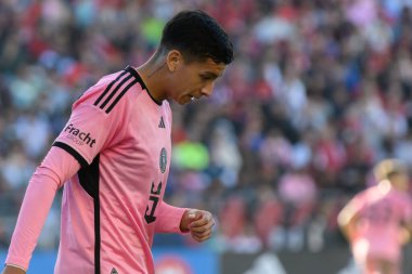 Toronto, ON, Kanada - 5 Ekim 2024: BMO Field 'da Toronto FC (Kanada) ve Inter Miami CF (ABD) arasındaki 2024 MLS Normal sezon maçı sırasında Miami FC' nin 6 numaralı savunucusu..