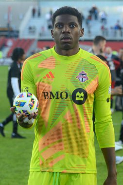 Toronto, ON, Kanada - 5 Ekim 2024: Sean Johnson # 1 kaleci Toronto FC 'nin 2024 MLS Normal sezon maçı sonrasında Toronto FC (Kanada) - Inter Miami CF (ABD).
