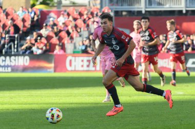 Toronto, ON, Kanada - 5 Ekim 2024: Kobe Franklin # 19 Toronto FC defans maçında Toronto FC (Kanada) - Inter Miami CF (ABD).