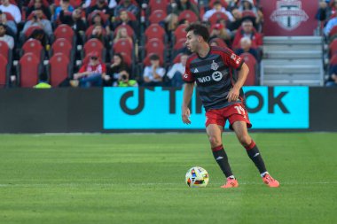 Toronto, ON, Kanada - 5 Ekim 2024: Kobe Franklin # 19 Toronto FC defans maçında Toronto FC (Kanada) - Inter Miami CF (ABD).