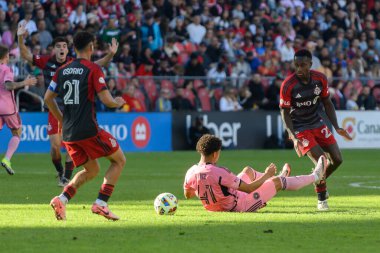Toronto, ON, Kanada - 5 Ekim 2024: David Ruiz # 41 of the Inter Miami FC 2024 MLS normal sezon maçı sonrasında BMO Field Miami CF (USA) 'de Toronto FC (Kanada) - Inter Miami CF (ABD).