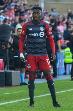 Toronto, ON, Kanada - 5 Ekim 2024: Derrick Etienne Jr. # 10 Toronto FC, Toronto FC (Kanada) - Inter Miami CF (ABD) maçında Toronto FC (Kanada) - Inter Miami CF (ABD).