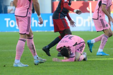 Toronto, ON, Kanada - 5 Ekim 2024: Lionel Messi # 10 of the Inter Miami FC 2024 MLS Normal sezon maçı sırasında BMO Field 'da Toronto FC (Kanada) - Inter Miami CF (ABD).