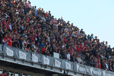 Toronto, ON, Kanada - 5 Ekim 2024: Tribünlerdeki seyirciler BMO Field 'da Toronto FC (Kanada) ve Inter Miami CF (ABD) arasındaki 2024 MLS Normal sezon maçını izliyorlar..