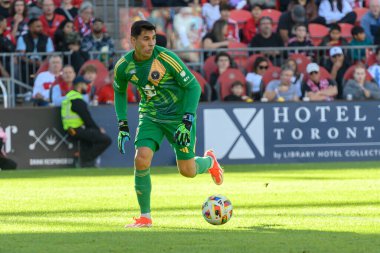 Toronto, ON, Kanada - 5 Ekim 2024: Oscar Ustari # 2024 MLS Normal sezon maçı sırasında Miami FC 'nin 19 numaralı kalecisi Toronto FC (Kanada) ile Miami CF (ABD) arasında BMO Arena' da oynanan karşılaşma.