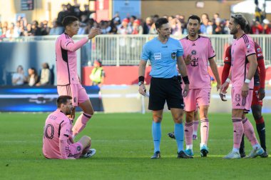 Toronto, ON, Kanada - 5 Ekim 2024: Lionel Messi # 10 of the Inter Miami FC 2024 MLS Normal sezon maçı sırasında BMO Field 'da Toronto FC (Kanada) - Inter Miami CF (ABD).