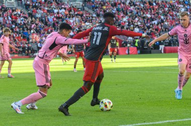 Toronto, ON, Kanada - 5 Ekim 2024: Derrick Etienne Jr. # 10 Toronto FC, Toronto FC (Kanada) - Inter Miami CF (ABD) maçında Toronto FC (Kanada) - Inter Miami CF (ABD).