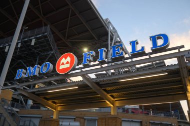 Toronto, ON, Kanada 1 Ağustos 2024 BMO Saha Spor Arenasının logosu ve markası..