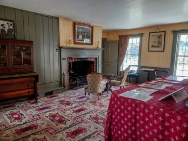 Toronto, ON, Kanada 10 Ekim 2024: Charles Irvins Weavers Black Creek Öncü Köyü 'nün iç manzarası..