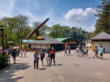 Toronto, ON, Kanada 10 Ekim 2024: Black Creek 'teki Köy Penceresi.