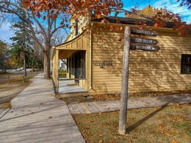 Toronto, ON, Kanada 10 Ekim 2024: Black Creek Öncü Köyü Postane Binası.