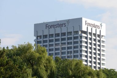Toronto, ON, Kanada 3 Ağustos 2024: Foresters şirketinin imzasına bakın.