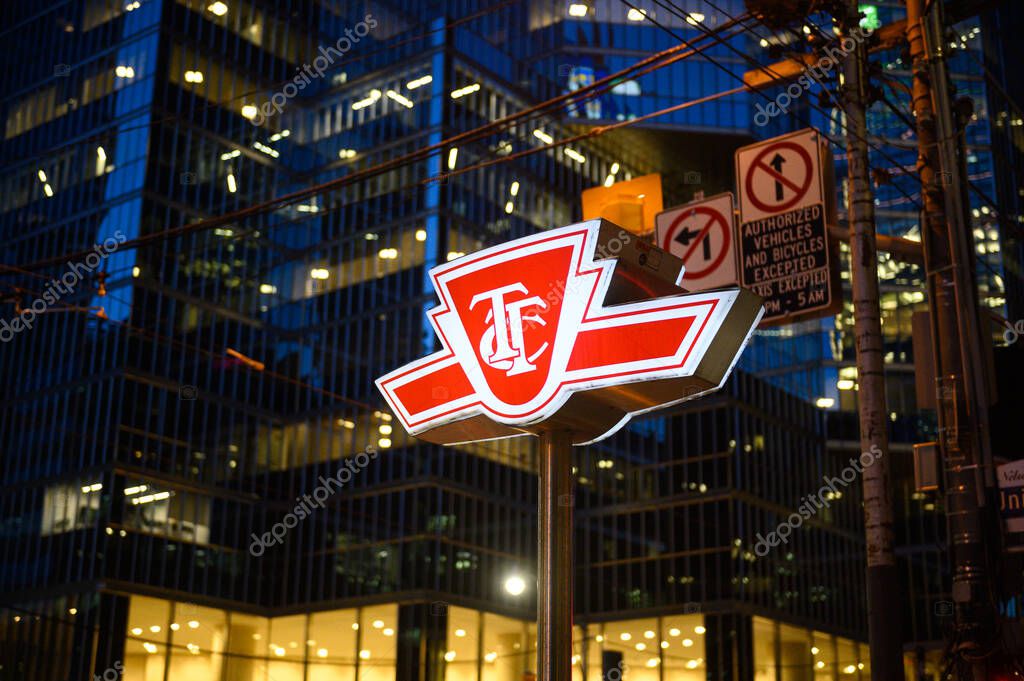 Toronto, ON, Canada  December 19, 2022: Toronto sign at Nathan Phillips Square in Downtown Toronto.