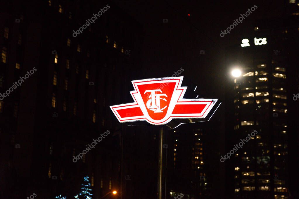 Toronto, ON, Canada  December 19, 2022: Toronto sign at Nathan Phillips Square in Downtown Toronto.