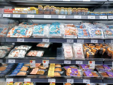 Toronto, On, Kanada - 28 Ağustos 2024: Kanada 'daki deniz ürünleri mağazasında görüş.